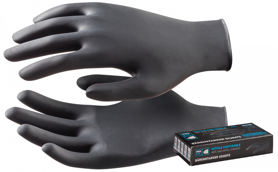 PRO FIT Nitril Einweghandschuhe, ungepudert, 100 Stück pro Box 