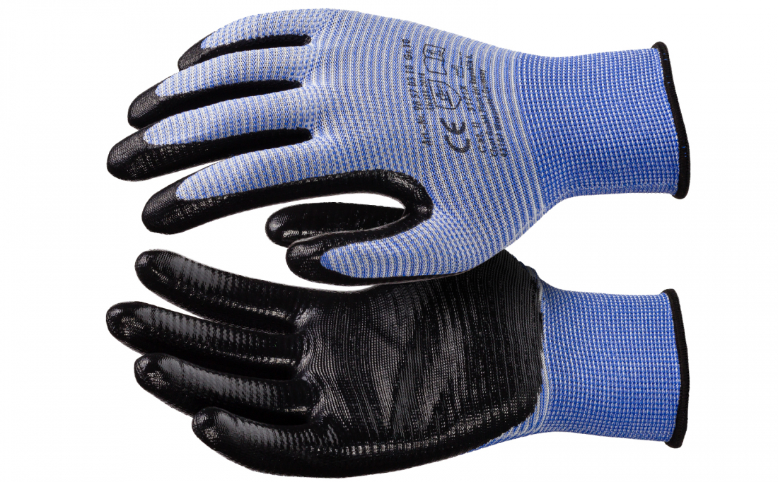 Profi Arbeitshandschuhe Feinstrick Nitril "Aqua Grip“ fein genoppt Größe XL (10) XL (10)