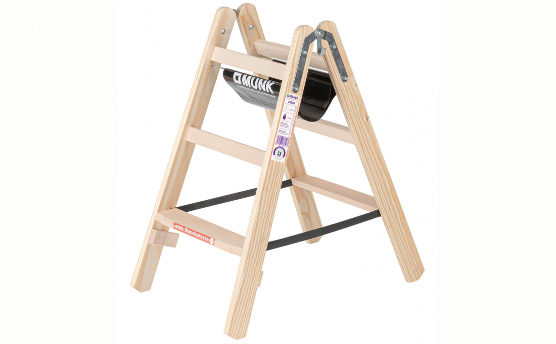 Munk Stufen Stehleiter Holz beidseitig begehbar 2 x 3 2 x 3