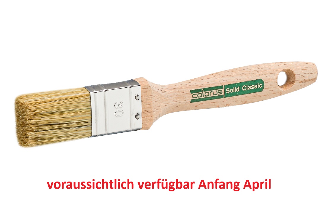 Colorus Solid CLASSIC Flachpinsel 9.Stärke 80% Tops 30mm 30mm