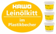 KAWO Leinölkitt beige im Plastikbecher 0,75 kg 
