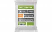 Malerplane gefaltet 10µ HDPE transparent 4 x 12,5m 4 x 12,5m