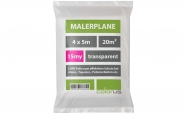 Malerplane gefaltet 15µ LDPE transparent 4 x 5m 