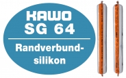 KAWO SG 64 Premium 1K Randverbund Silikon Dichtstoff elastisch Folienbeutel 620 ml schwarz 