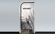 XXL Staubschutztüre PLUS 150µ PE Folie für Türen bis zu 1,3 x 2,5m Breite mit C Reißverschluss 
