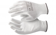 Profi Feinstrickhandschuhe PU Nylon fein weiß L L
