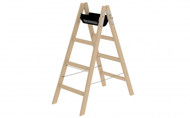 Munk Sprossen Stehleiter Holz beidseitig begehbar 2 x 4 2 x 4