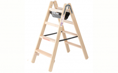 Munk Stufen Stehleiter Holz beidseitig begehbar 2 x 4 2 x 4