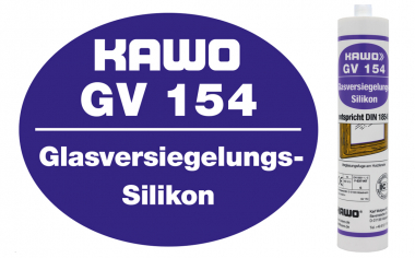 KAWO GV 154 Premium GLASVERSIEGELUNG Silikon Dichtstoff 310 ml grau grau