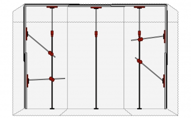 Premium Staubschutzwand KOMPLETT Set 4,5m Breite bis 3,75m Deckenhöhe 
