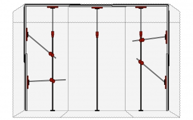 Premium Staubschutzwand KOMPLETT Set 4,5m Breite bis 3,75m Deckenhöhe 