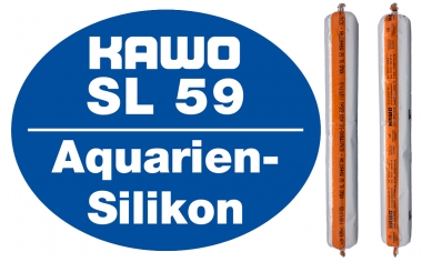 KAWO SL 59 Premium Aquarien Silikon Dichtstoff Folienbeutel 400 ml schwarz schwarz