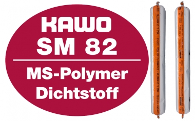 KAWO SM 82 Premium MS Polymer HYBRID Fugendichtmasse Folienbeutel 600 ml schwarz schwarz