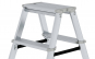 Munk Stufen Stehleiter Aluminium beidseitig begehbar  - 2